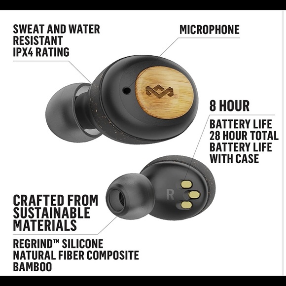 Bob Marley Wireless Earphones - Picture 3 of 7